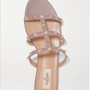 Valentino Rockstud Flat Sandals